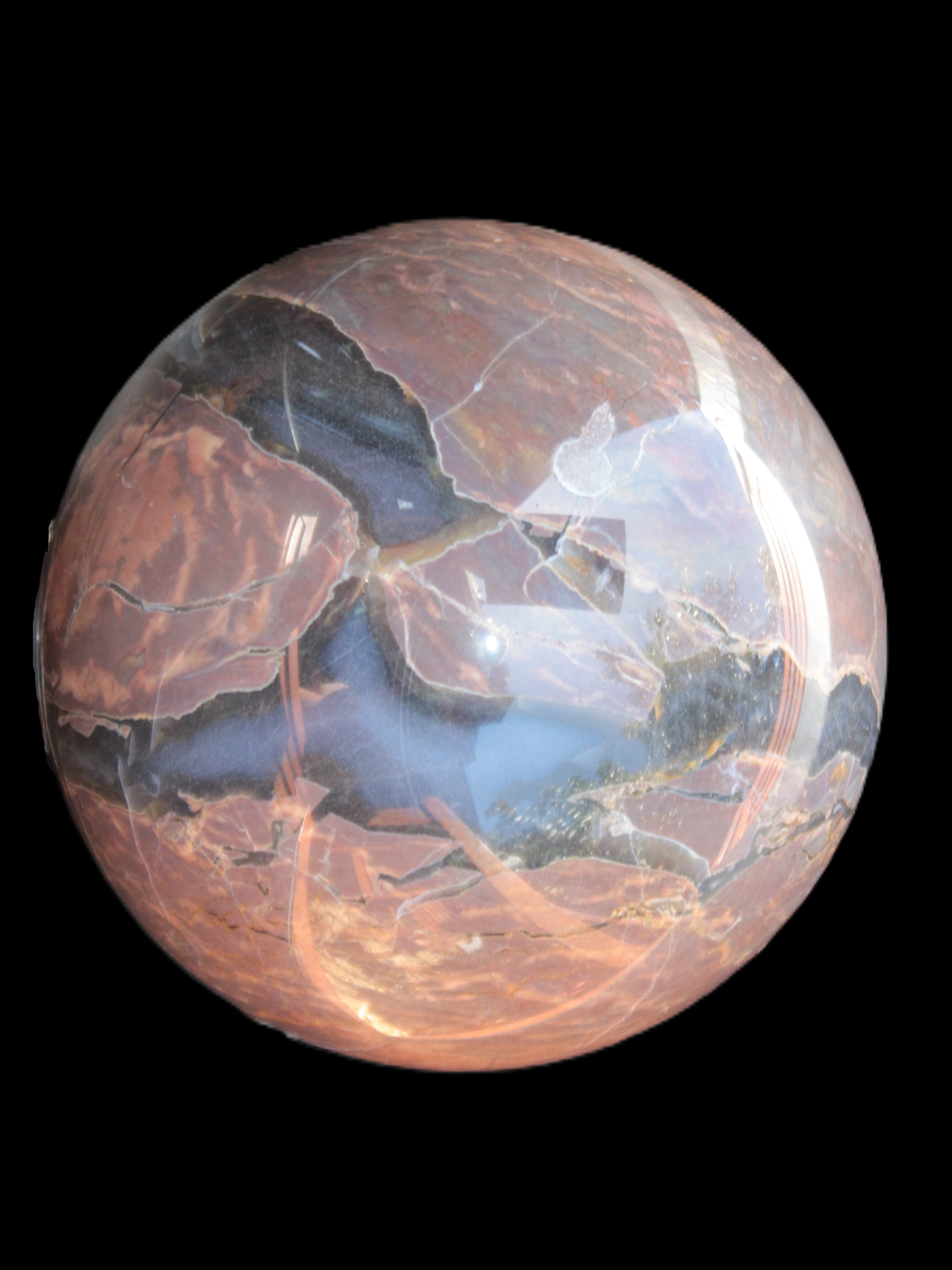 Large Volcano Agate sphere 154mm 4980g