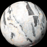 Big Zebra Stone sphere 147mm 4780g in sunlight - Rocks and Things Store