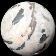 Big Zebra Stone sphere 147mm 4780g in sunlight - Rocks and Things Store