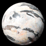Big Zebra Stone sphere 147mm 4780g in sunlight - Rocks and Things Store