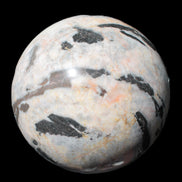 Big Zebra Stone sphere 147mm 4780g in sunlight - Rocks and Things Store