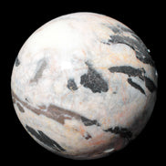 Big Zebra Stone sphere 147mm 4780g in sunlight - Rocks and Things Store