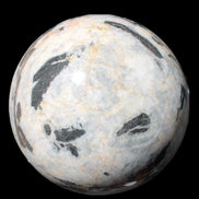 Big Zebra Stone sphere 147mm 4780g in sunlight - Rocks and Things Store