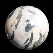 Big Zebra Stone sphere 147mm 4780g in sunlight - Rocks and Things Store