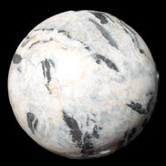 Big Zebra Stone sphere 147mm 4780g in sunlight - Rocks and Things Store