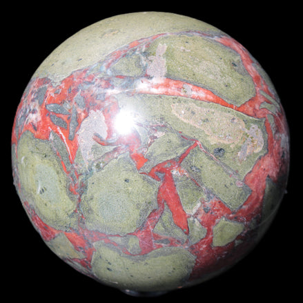 Dragons Blood Stone sphere 153mm 5720g in sunlight - Rocks and Things Store