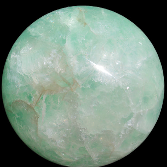 Green Fluorite sphere 141mm 4760g in sunlight - Rocks and Things Store