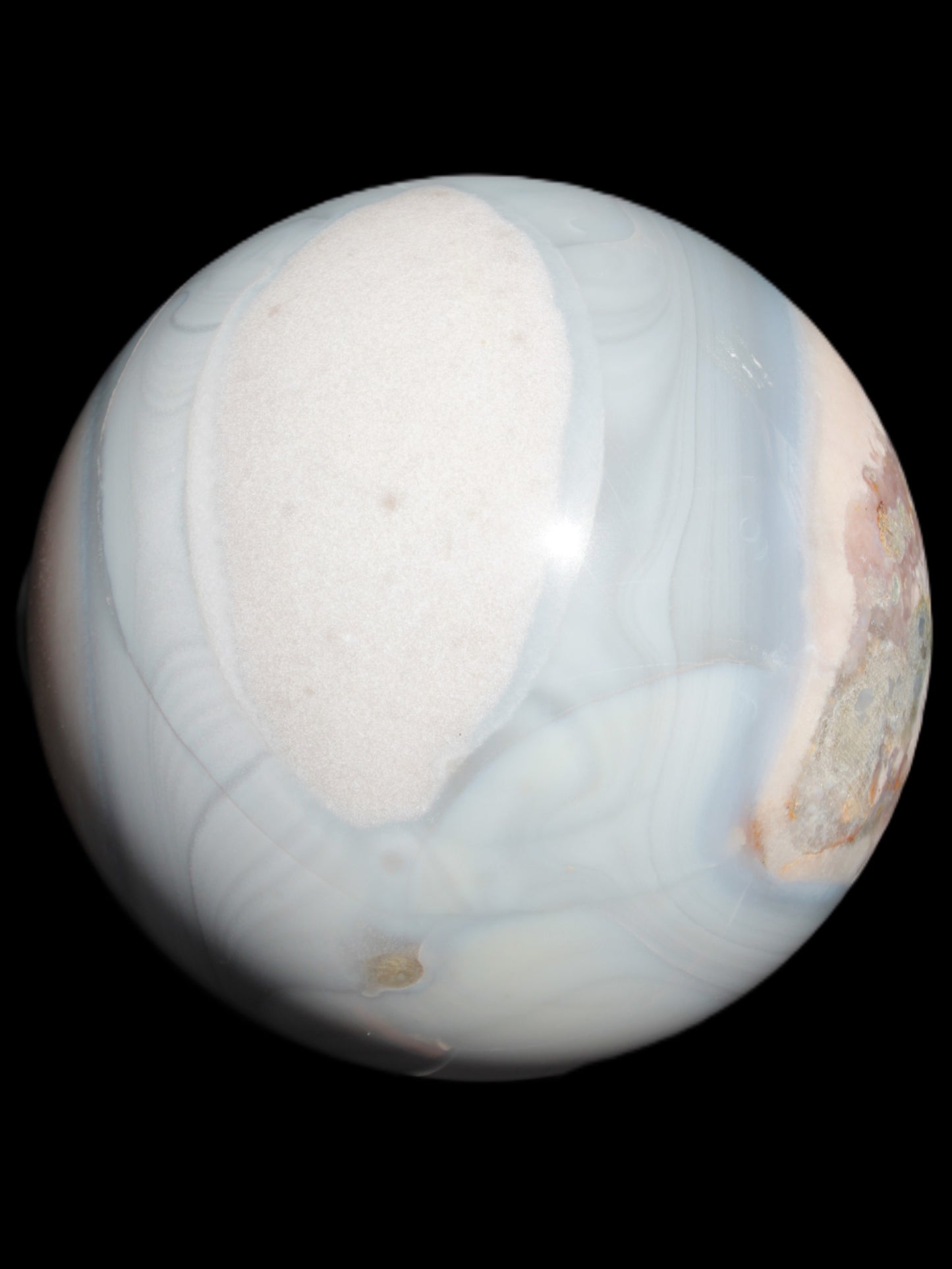 Blue and Pink Agate sphere 138mm 3620g