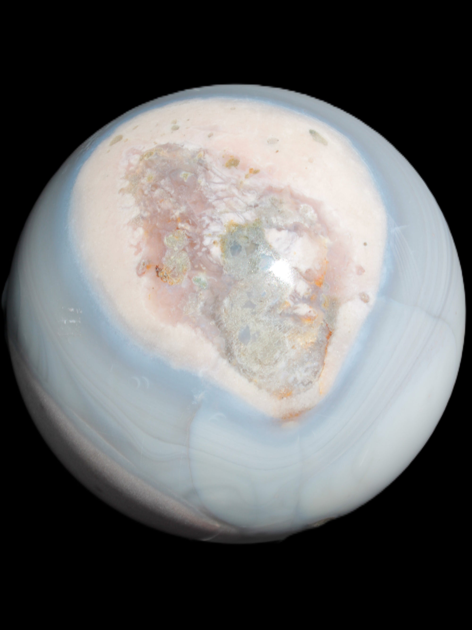 Blue and Pink Agate sphere 138mm 3620g