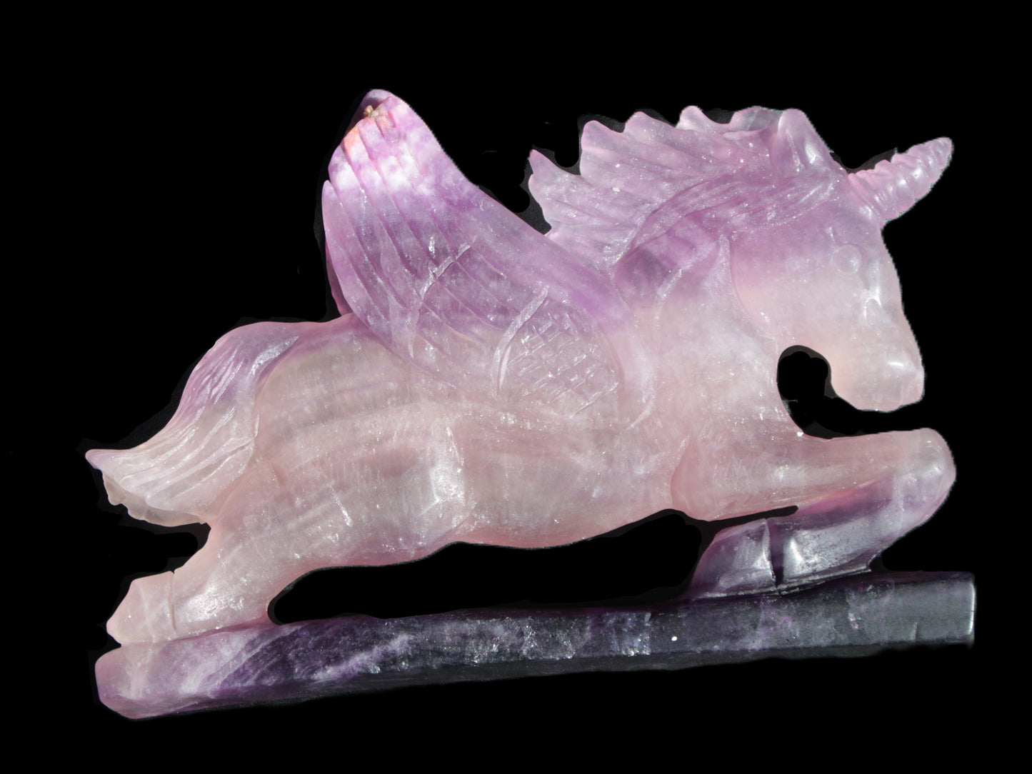 Fluorite hand-carved Unicorn 215*152*29mm 1500g