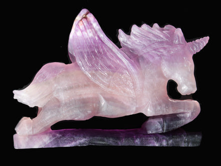 Fluorite hand-carved Unicorn 215*152*29mm 1500g in sunshine - Rocks and Things Store