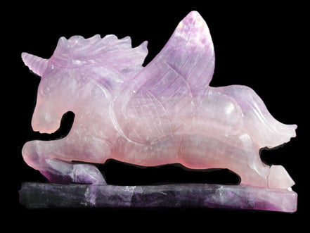 Fluorite hand-carved Unicorn 215*152*29mm 1500g in sunshine - Rocks and Things Store