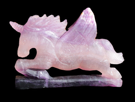 Fluorite hand-carved Unicorn 215*152*29mm 1500g in sunshine - Rocks and Things Store