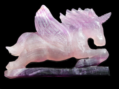 Fluorite hand-carved Unicorn 215*152*29mm 1500g