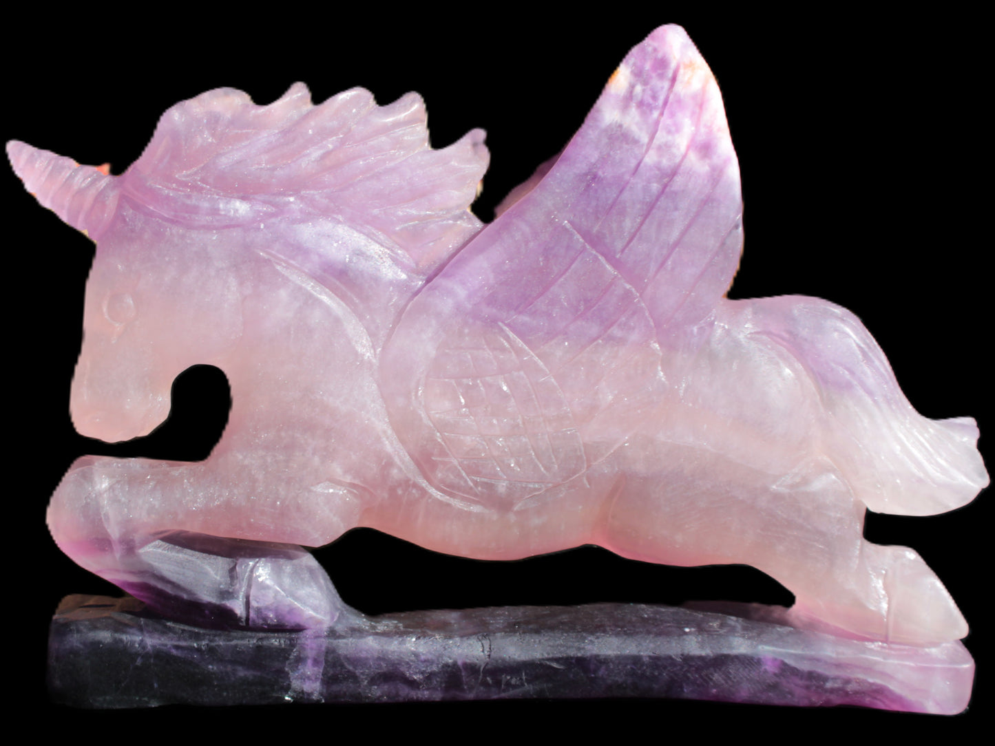 Fluorite hand-carved Unicorn 215*152*29mm 1500g