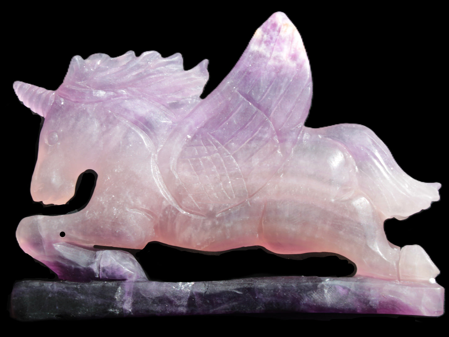 Fluorite hand-carved Unicorn 215*152*29mm 1500g