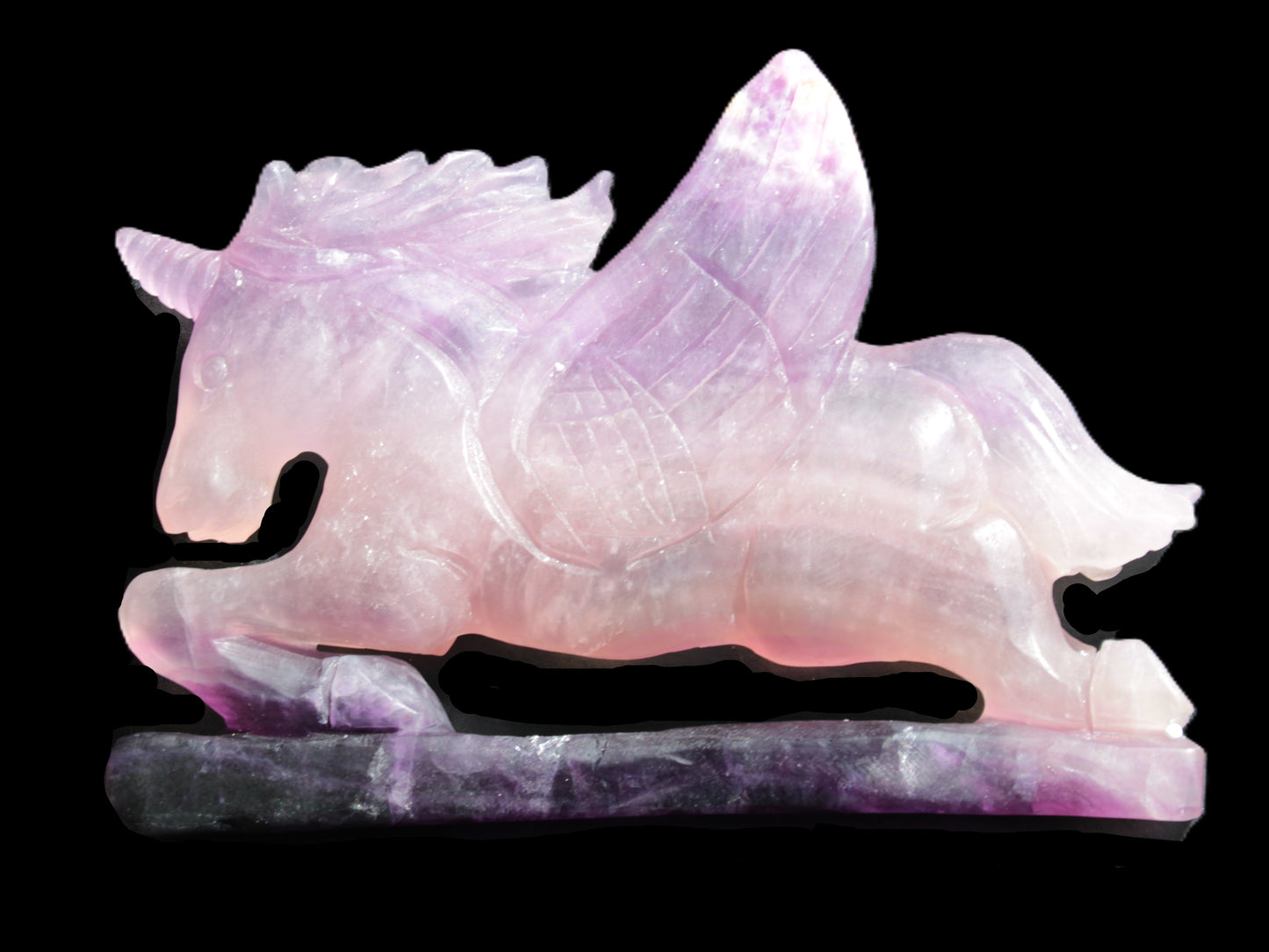 Fluorite hand-carved Unicorn 215*152*29mm 1500g