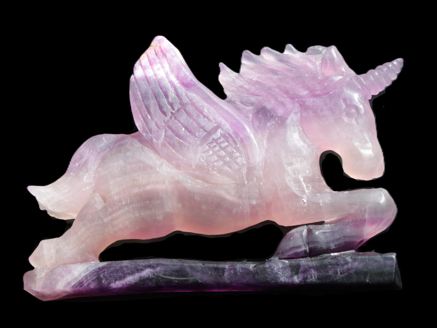 Fluorite hand-carved Unicorn 215*152*29mm 1500g