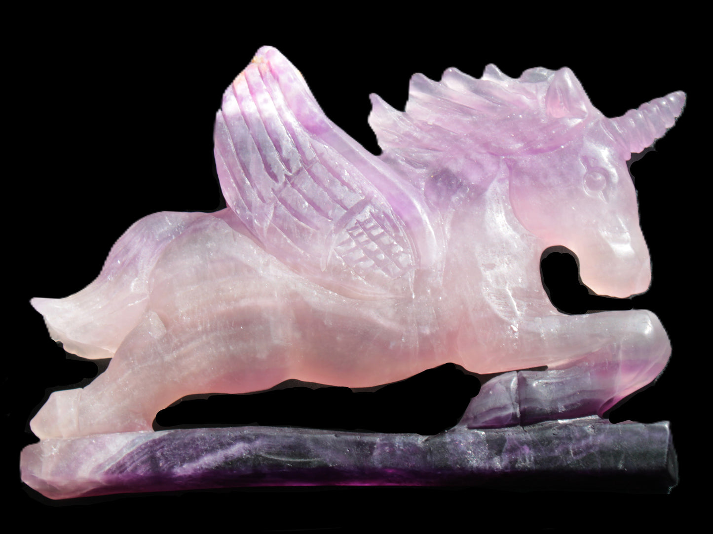 Fluorite hand-carved Unicorn 215*152*29mm 1500g