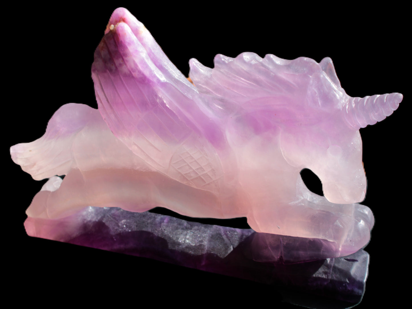 Fluorite hand-carved Unicorn 215*152*29mm 1500g