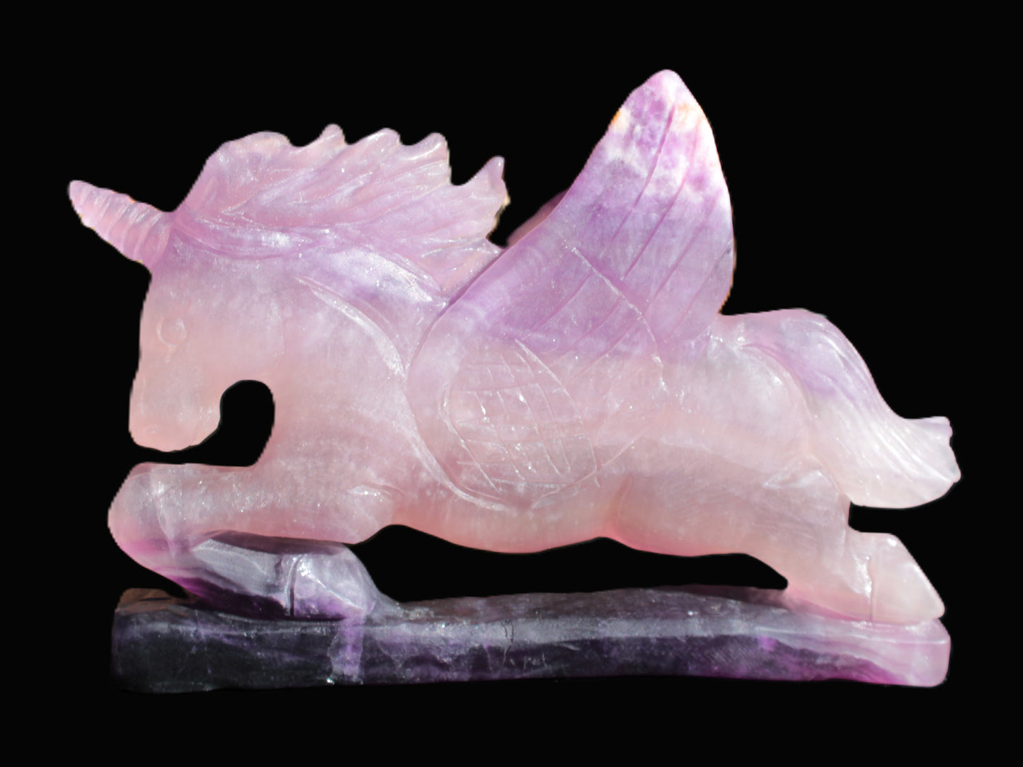 Fluorite hand-carved Unicorn 215*152*29mm 1500g