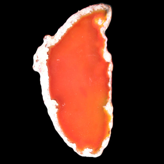 Burnt Orange Agate 75*5*38mm slice 24g in sunlight - Rocks and Things Store