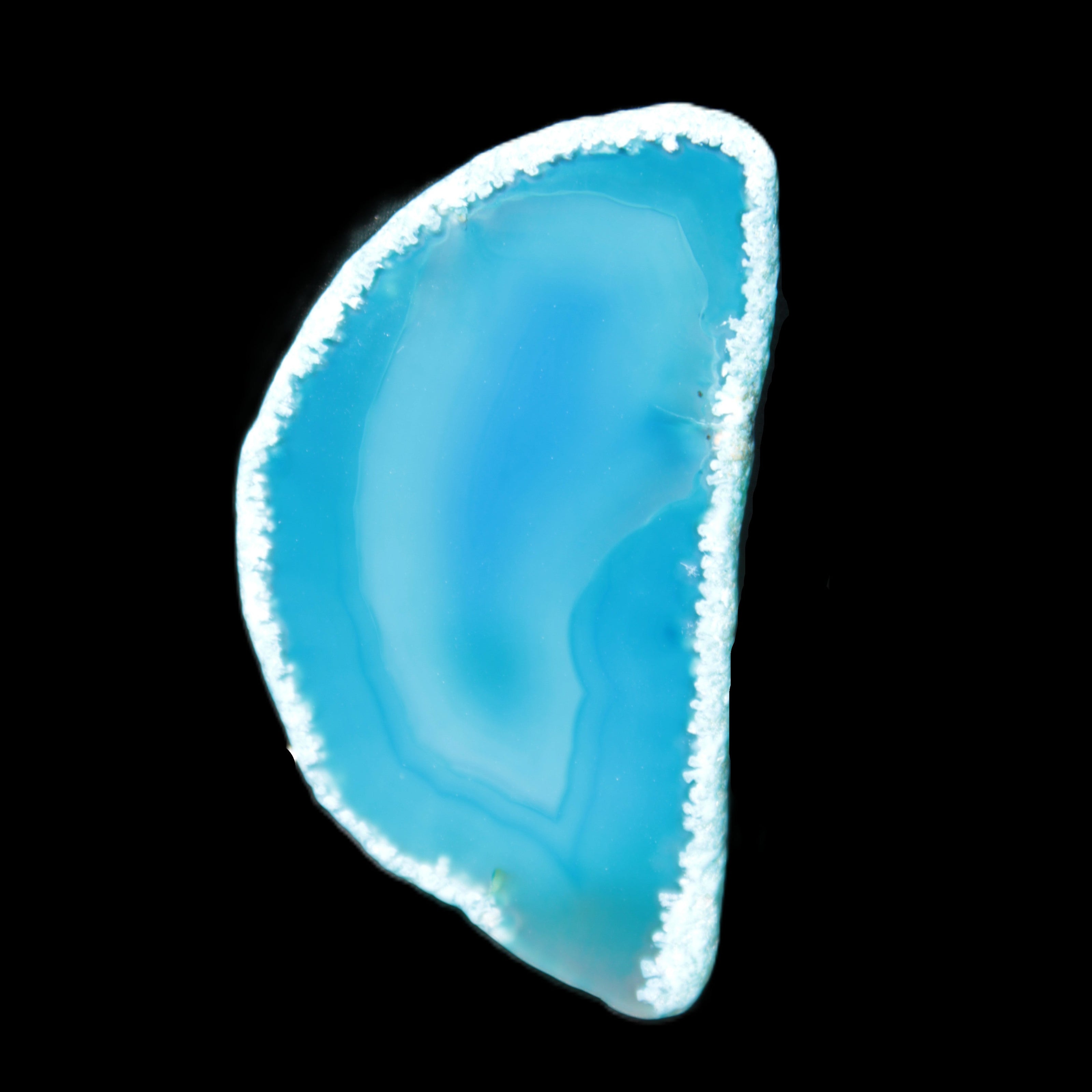 Blue Agate slice 69*5*38mm 24g Rocks and Things Store