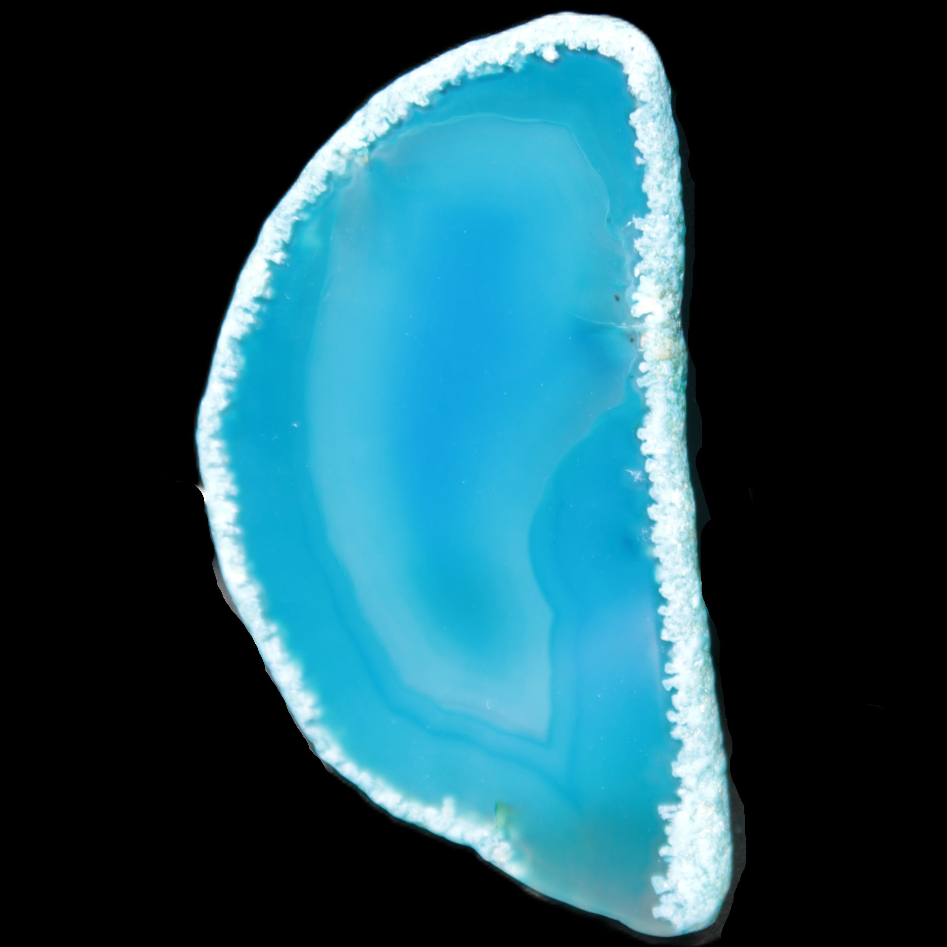 Blue Agate slice 69*5*38mm 24g Rocks and Things Store