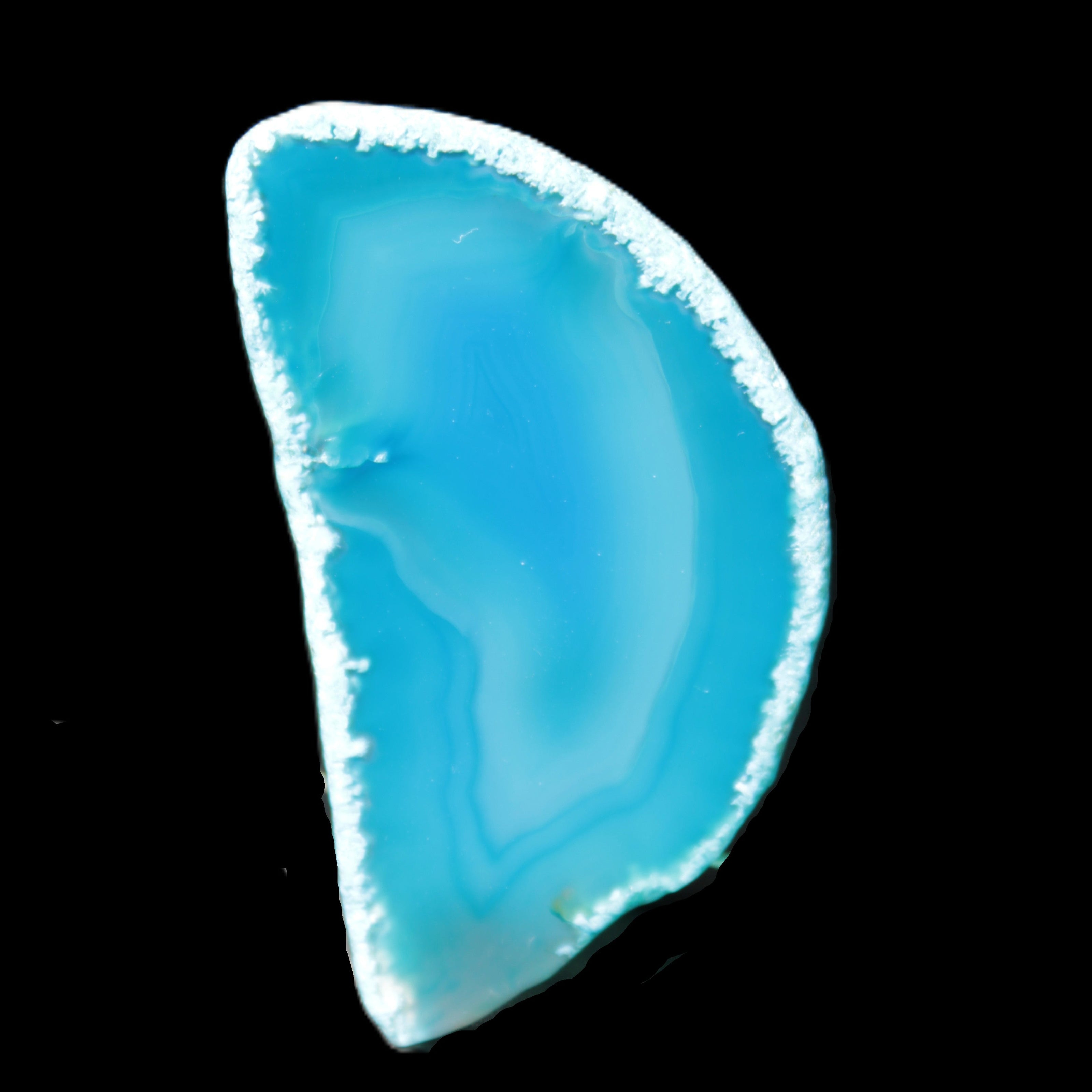 Blue Agate slice 69*5*38mm 24g Rocks and Things Store