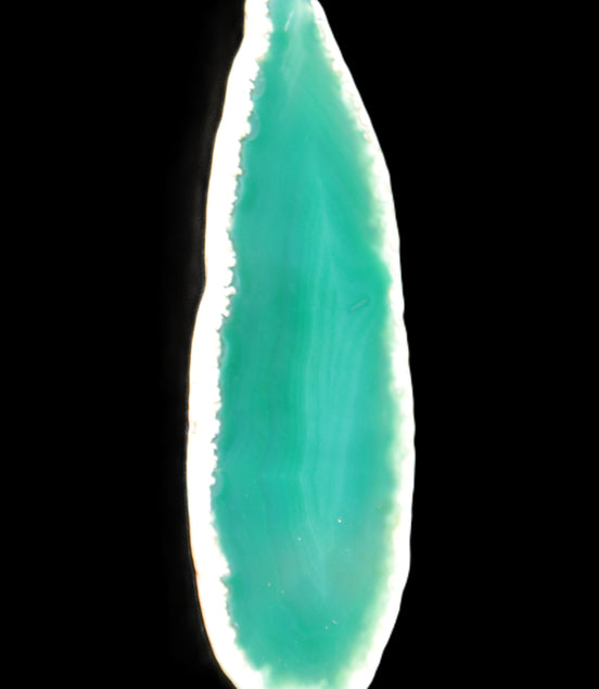 Green Agate 86*5*35mm slice 25.9g Rocks and Things Store
