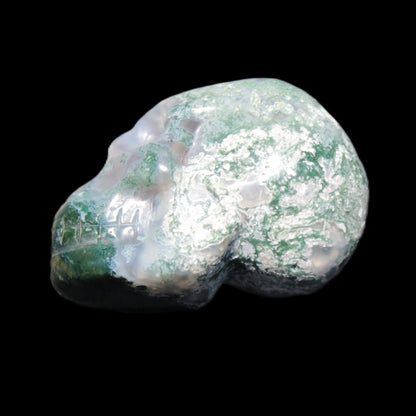 Moss Agate skull 47*30*32mm 57g in sunshine - Rocks and Things Store