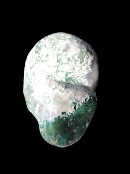 Moss Agate skull 47*30*32mm 57g Rocks and Things Store