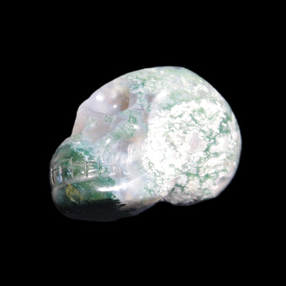 Moss Agate skull 47*30*32mm 57g Rocks and Things Store