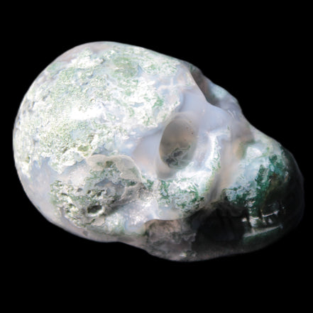 Moss Agate skull 47*30*32mm 57g Rocks and Things Store