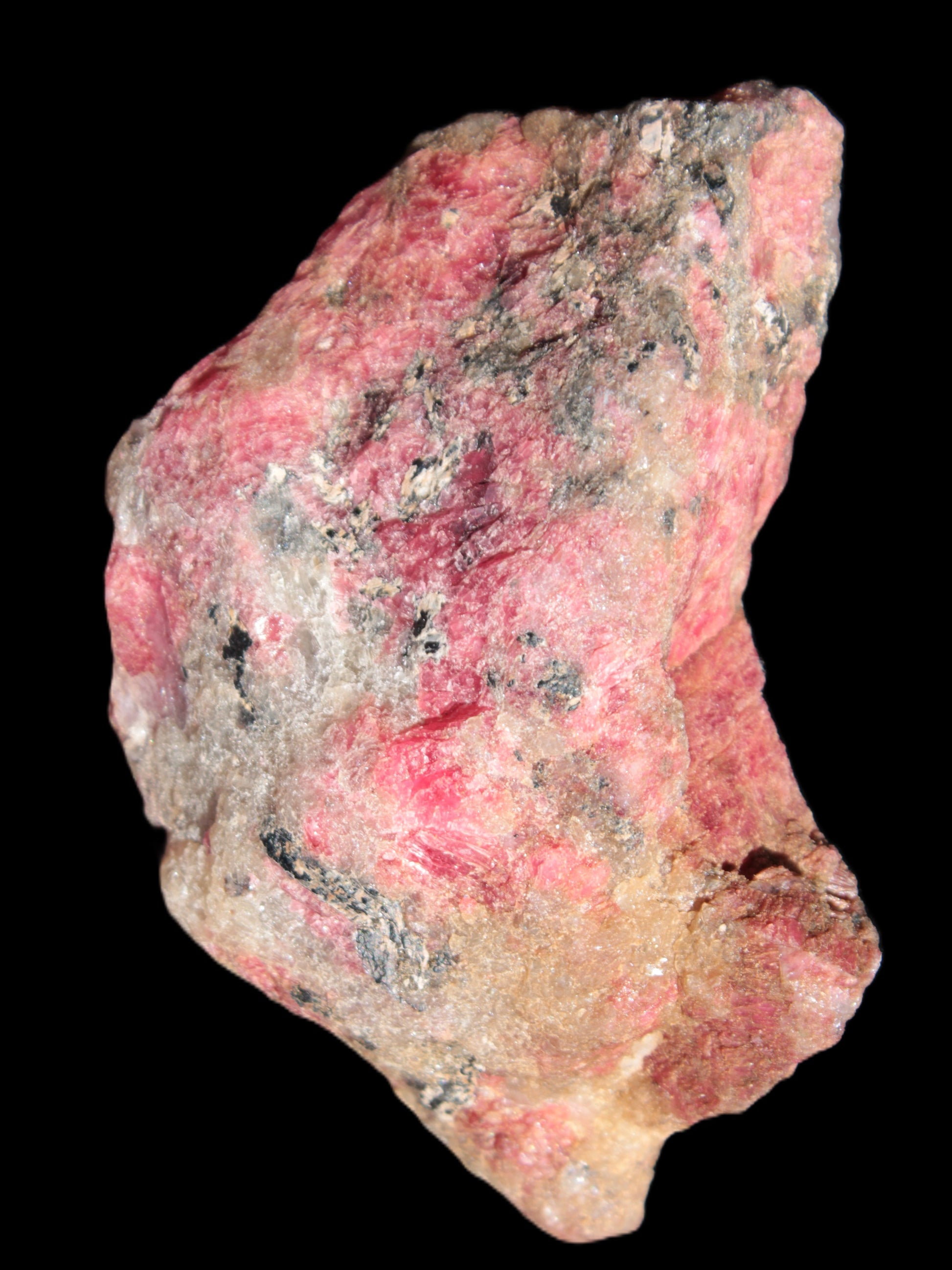 Natural Rhodonite specimen 120*81*50mm 700g in sunlight - Rocks and Things Store