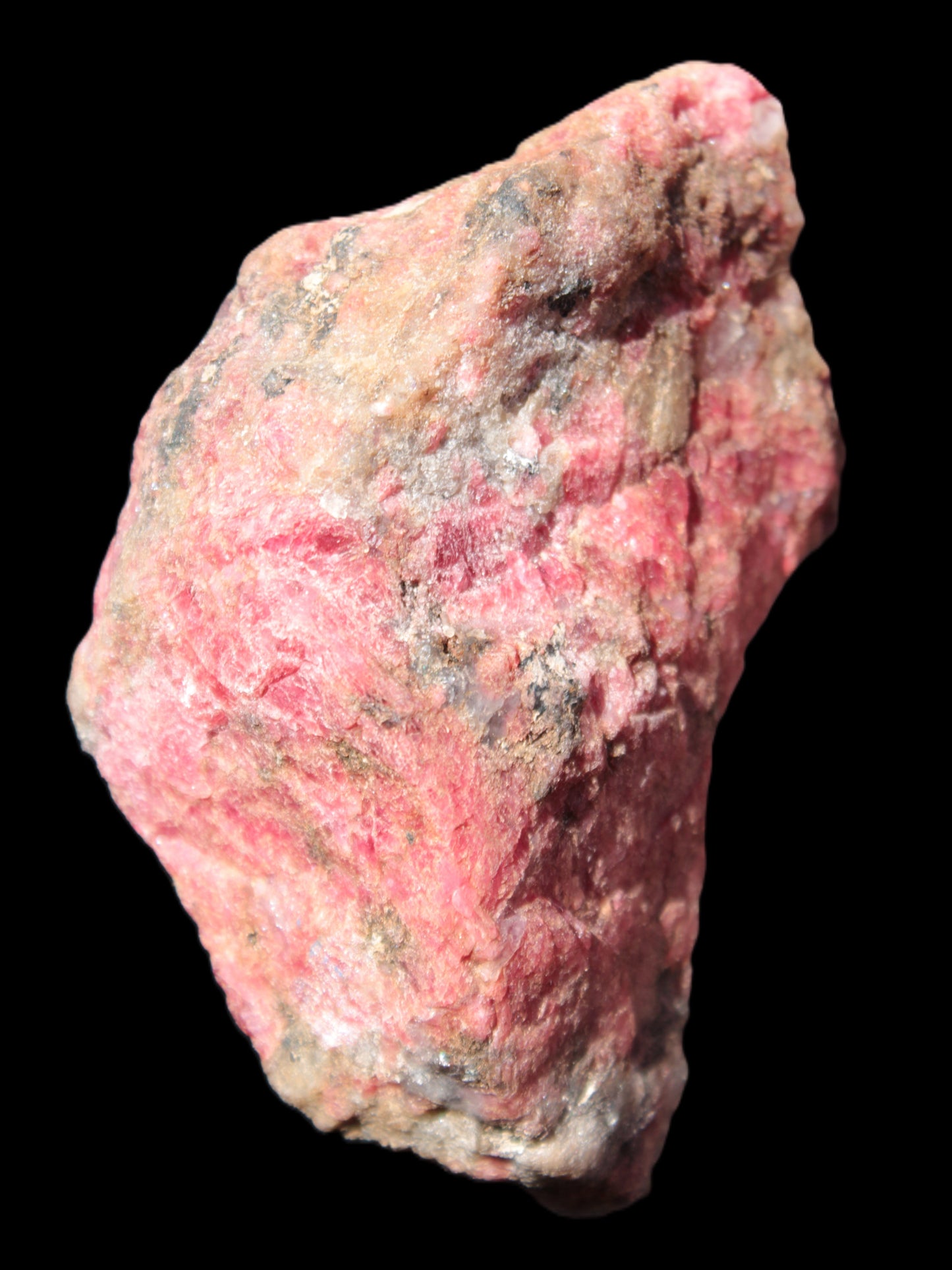 Natural Rhodonite specimen 120*81*50mm 700g in sunlight - Rocks and Things Store