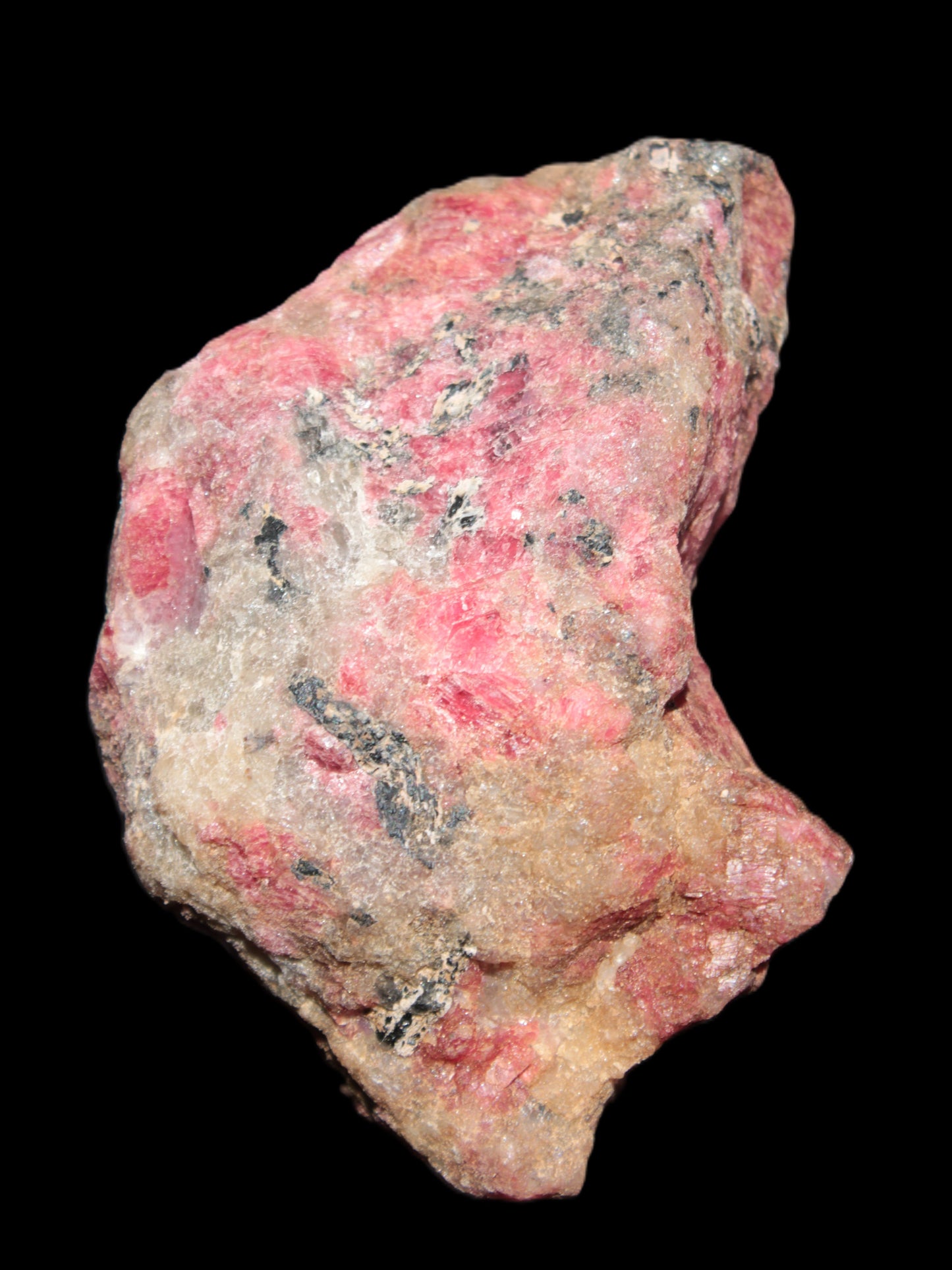 Natural Rhodonite specimen 120*81*50mm 700g in sunlight - Rocks and Things Store