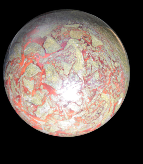 Huge Dragons Blood Stone sphere 164mm 7040g in sunlight
