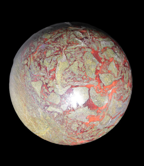 Huge Dragons Blood Stone sphere 164mm 7040g in sunlight