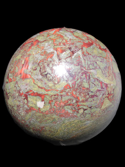 Huge Dragons Blood Stone sphere 164mm 7040g in sunlight