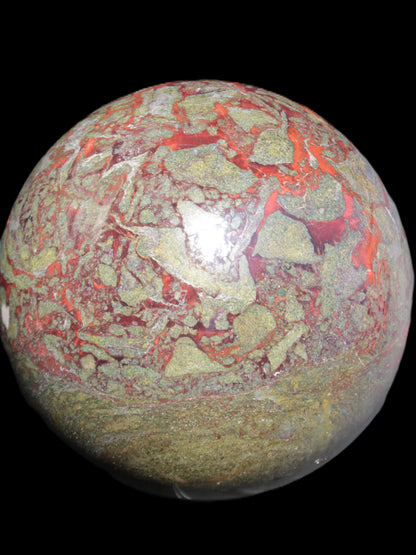 Huge Dragons Blood Stone sphere 164mm 7040g in sunlight