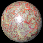 Huge Dragons Blood Stone sphere 164mm 7040g in sunlight