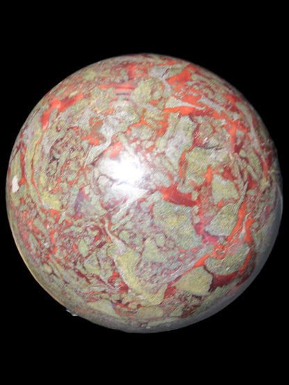 Huge Dragons Blood Stone sphere 164mm 7040g in sunlight