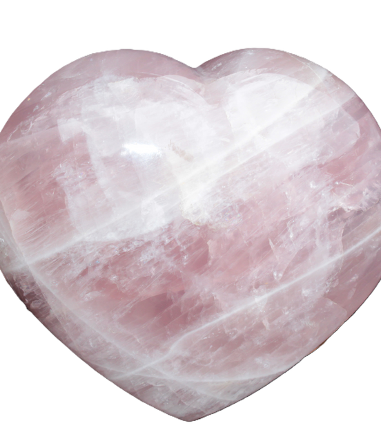 Big Rose Quartz heart 198*178*78mm 3840g Rocks and Things Store