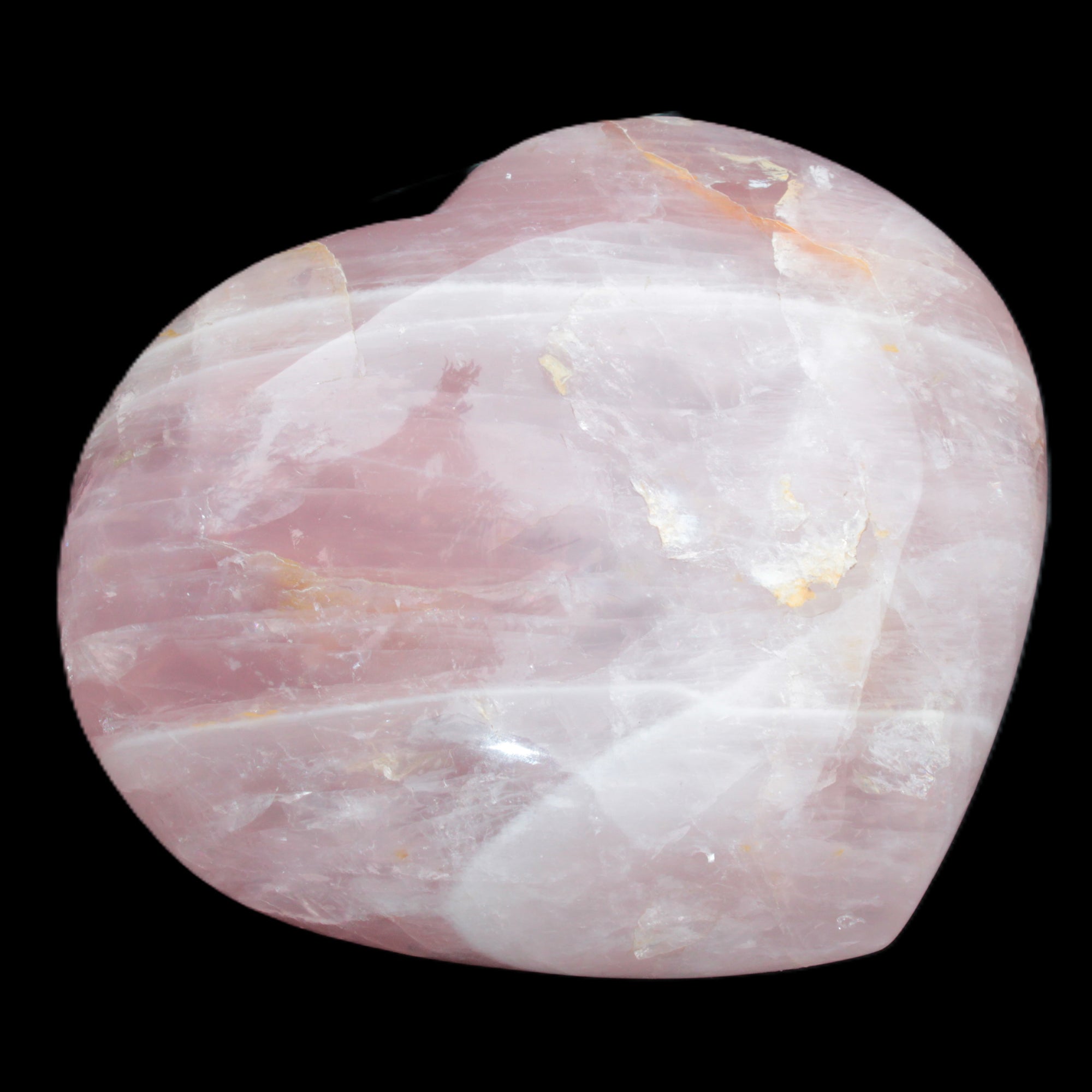 Big Rose Quartz heart 198*178*78mm 3840g in sunlight - Rocks and Things Store
