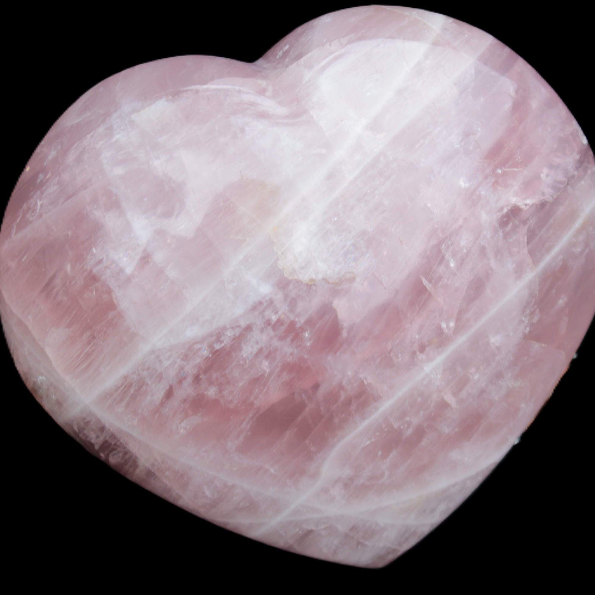 Big Rose Quartz heart 198*178*78mm 3840g in sunlight - Rocks and Things Store