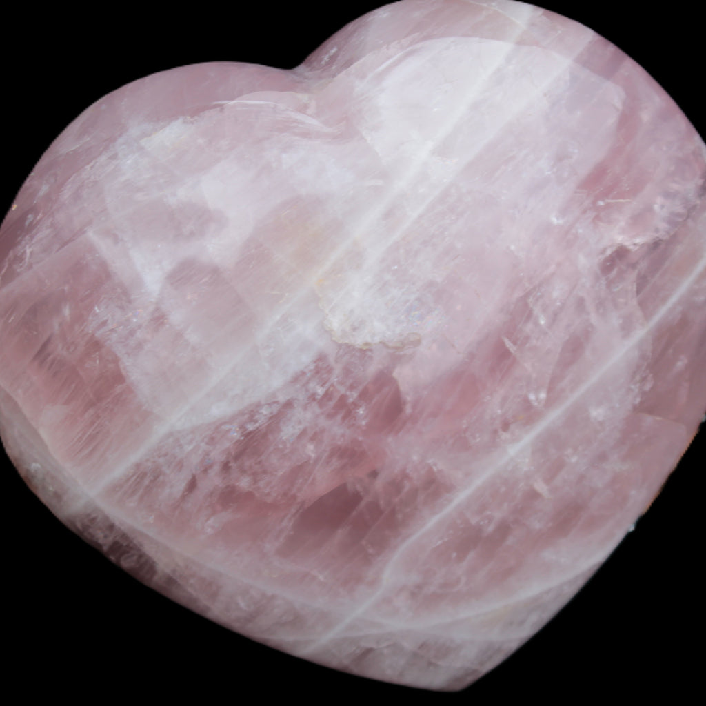 Big Rose Quartz heart 198*178*78mm 3840g in sunlight - Rocks and Things Store