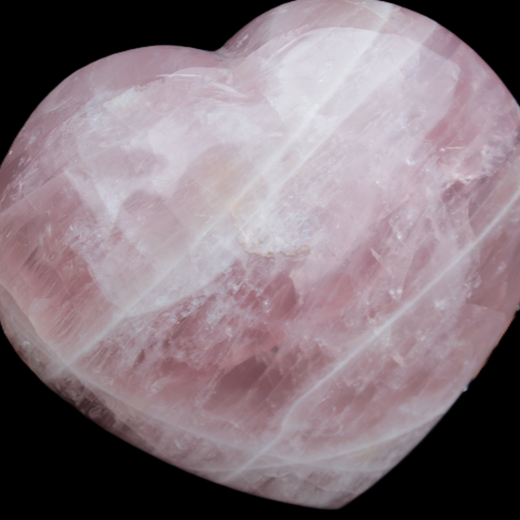 Big Rose Quartz heart 198*178*78mm 3840g in sunlight - Rocks and Things Store
