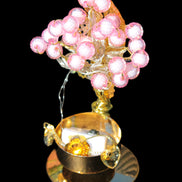 Mesmerising Handmade Golden Iron stand with pink crystal beads and lights from Jordan Rocks and Things Store