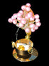 Mesmerising Handmade Golden Iron stand with pink crystal beads and lights from Jordan Rocks and Things Store